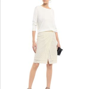 BA&SH Cold crocheted cotton wrap skirt